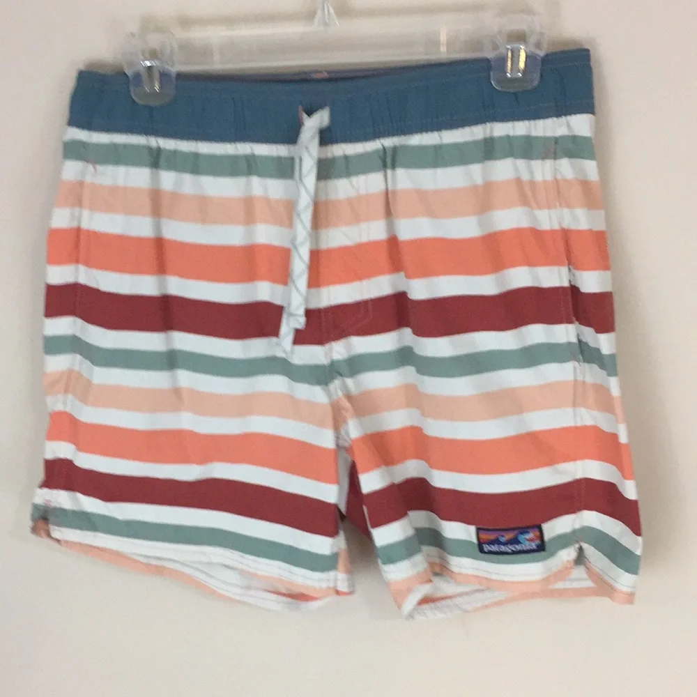 Patagonia Mens Stripe Shorts Board Shorts Swim Shorts